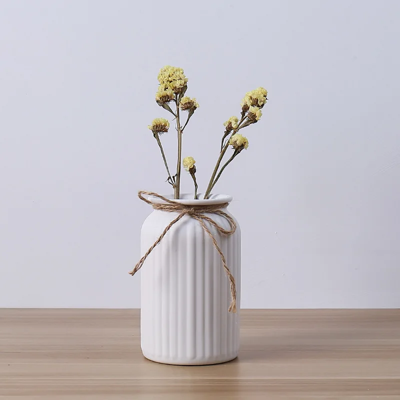 payoneer    Living Room White Porcelain Dried Flower Arrangement Starry Vase Decoration Ceramic Vase Flowerpot Simple Modern
