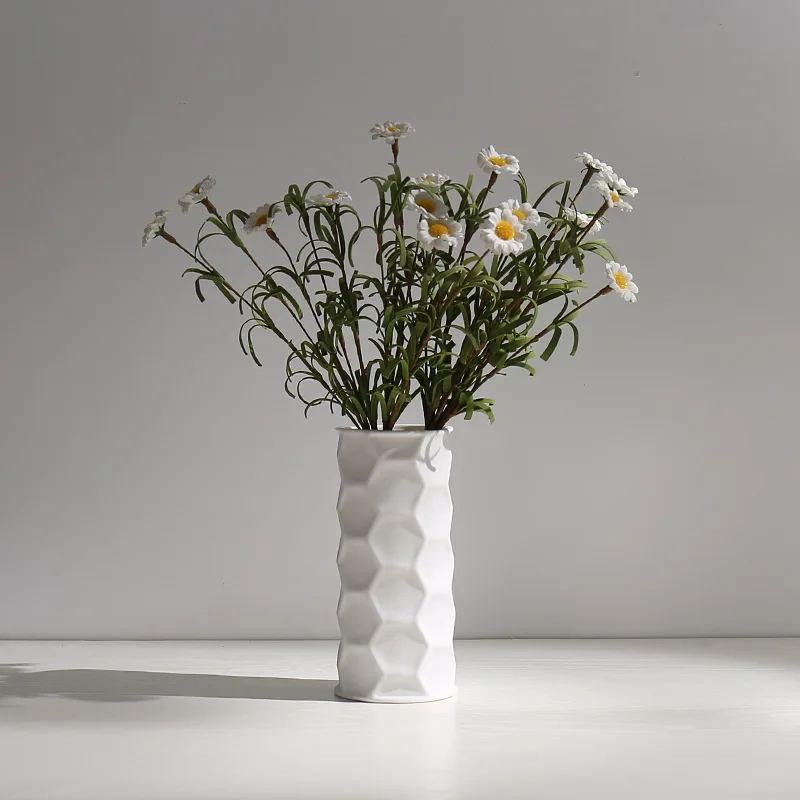 payoneer    Living Room White Porcelain Dried Flower Arrangement Starry Vase Decoration Ceramic Vase Flowerpot Simple Modern