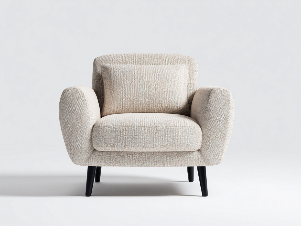 Sessel - Stoff - 96x85x78 cm - Beige - modernes Design-Notalycasa