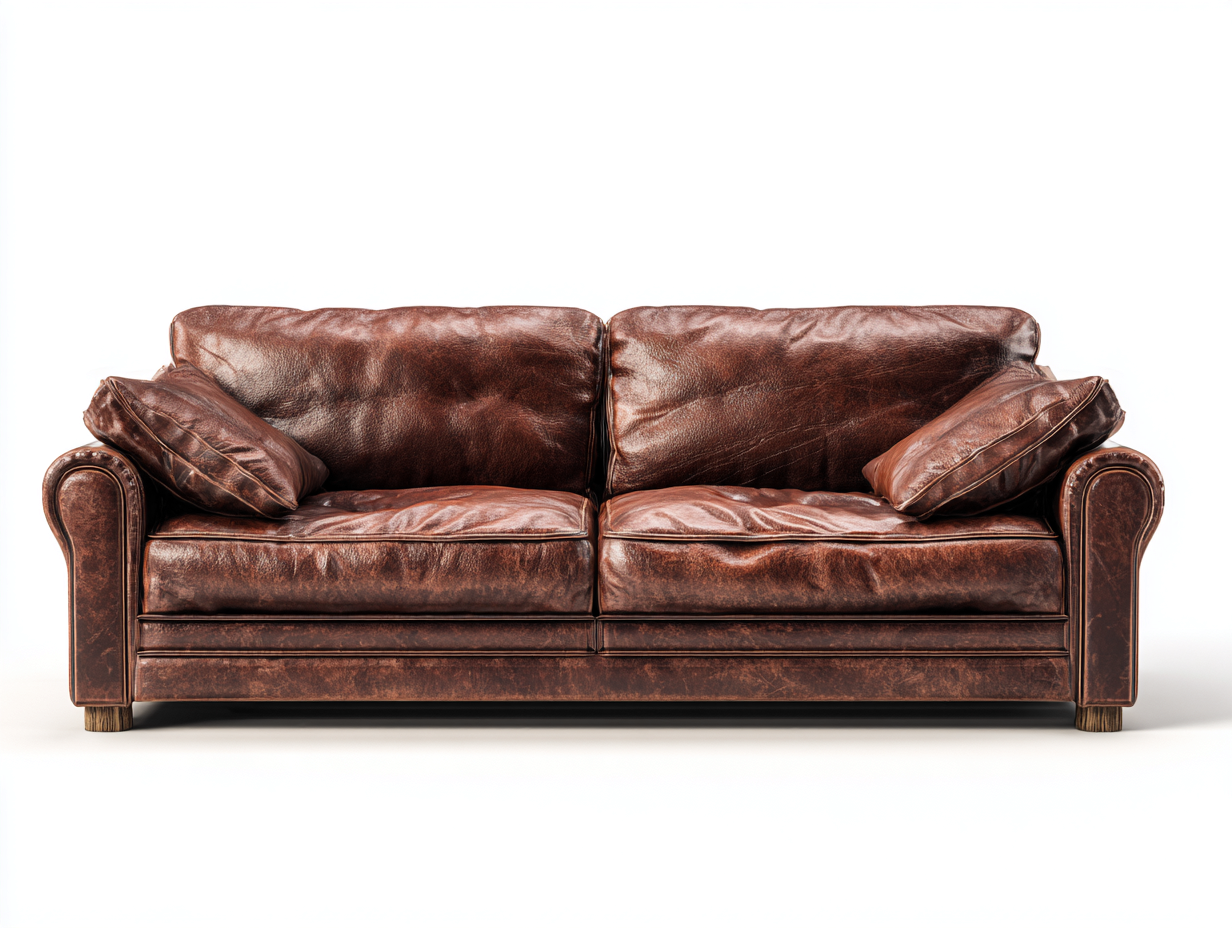 Zweisitzer Sofa - Leder - 190 x 92 x 85 cm - Braun - Klassisch-Notalycasa