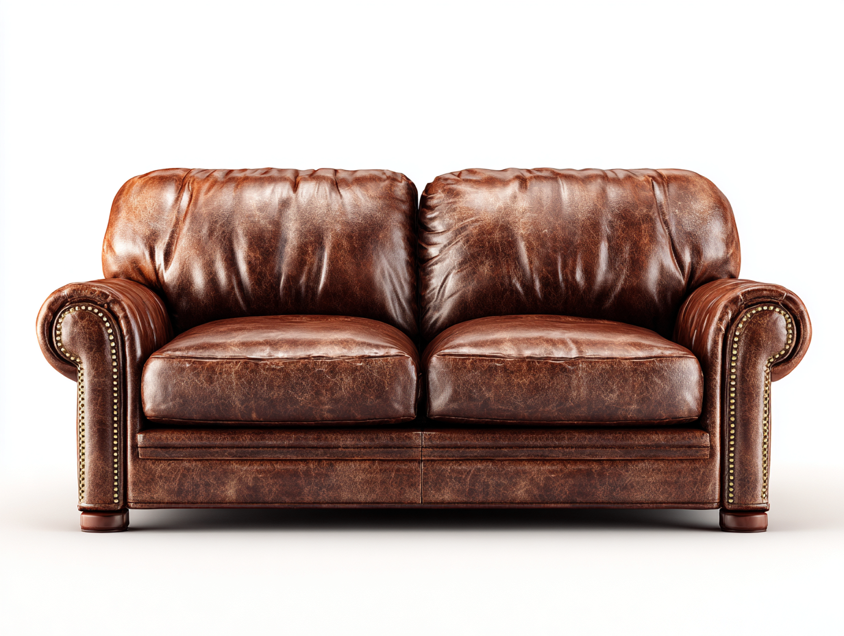 Zweisitzer Sofa - Leder - 180 x 89 x 84 cm - Braun - Klassisch-Notalycasa