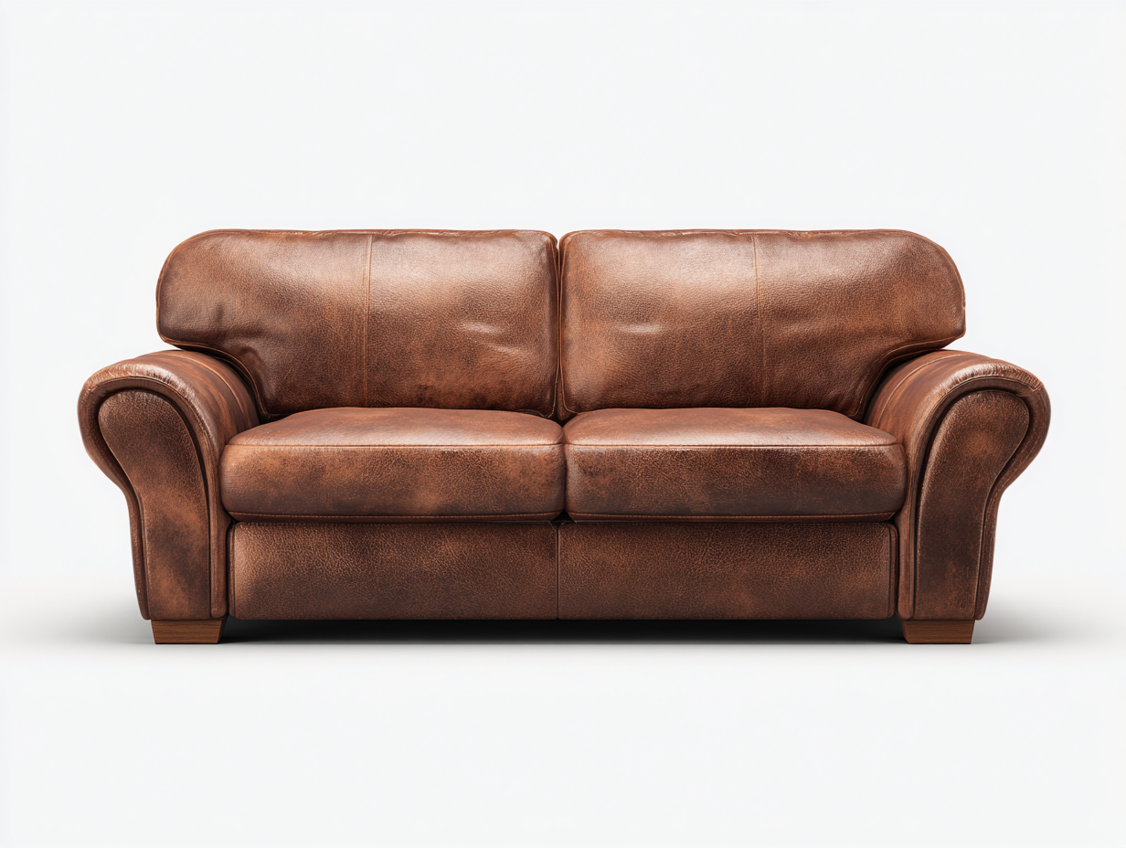 Zweisitzer Sofa - Leder - 174 x 88 x 84 cm - Braun - Klassisch-Notalycasa