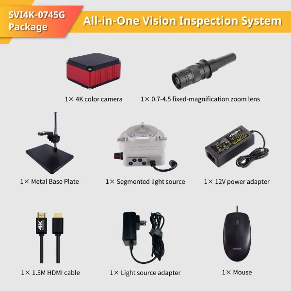 Hệ thống kiểm tra hình ảnh thông minh SVI4K-0745 không cần thiết lập máy tính | Oklab®️