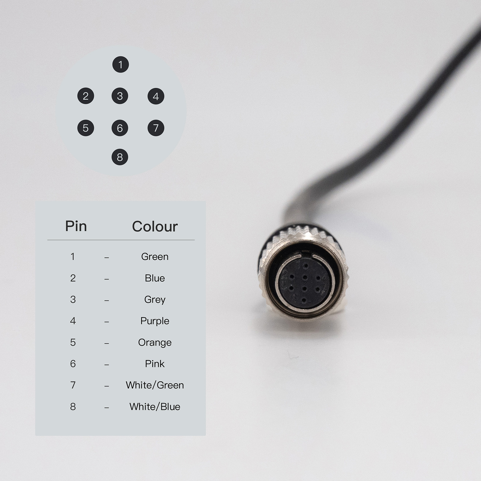 Hirose 8 Pin Female to Open I/O Power High Flex Cable | For Machine Vision-OKLAB