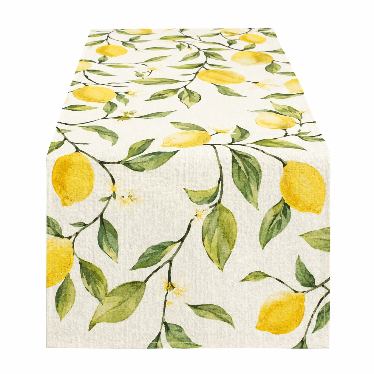 Chemin de Table à Motif Citron Jaune et Vert-FUR niveria