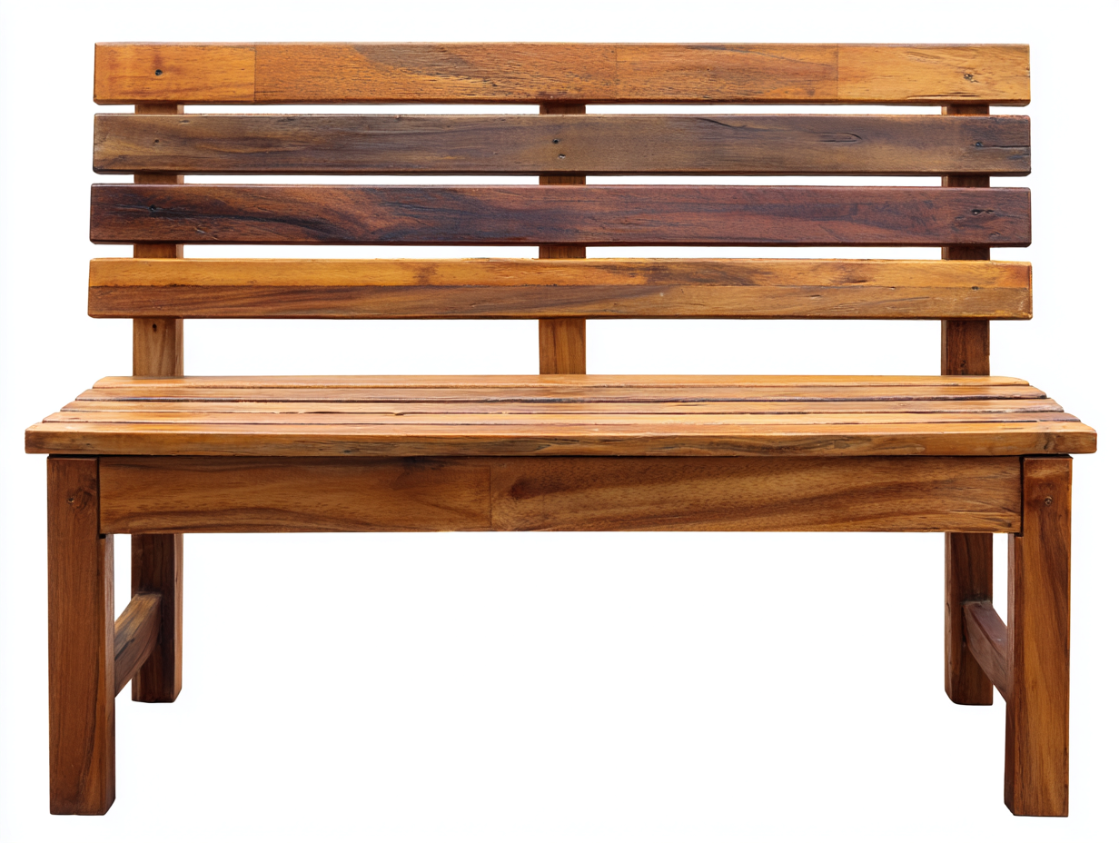 Gartenbank - Massivholz - 150x55x82 cm - Honigbraun - Rustikal-Novorazadecor