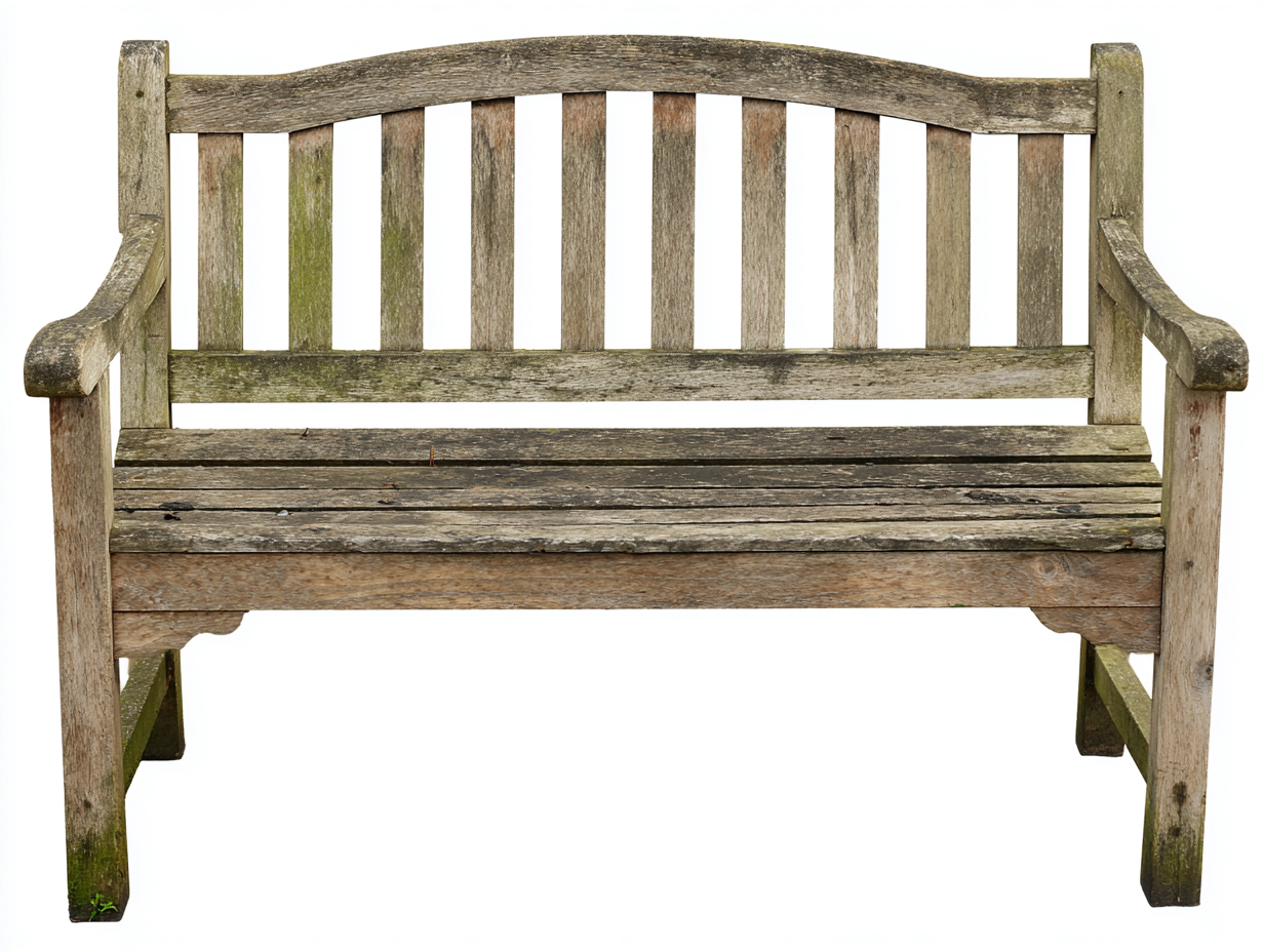 Gartenbank - Massivholz - 158x62x92 cm - Grau-Grün-Naturbraun - Klassisch-Novorazadecor