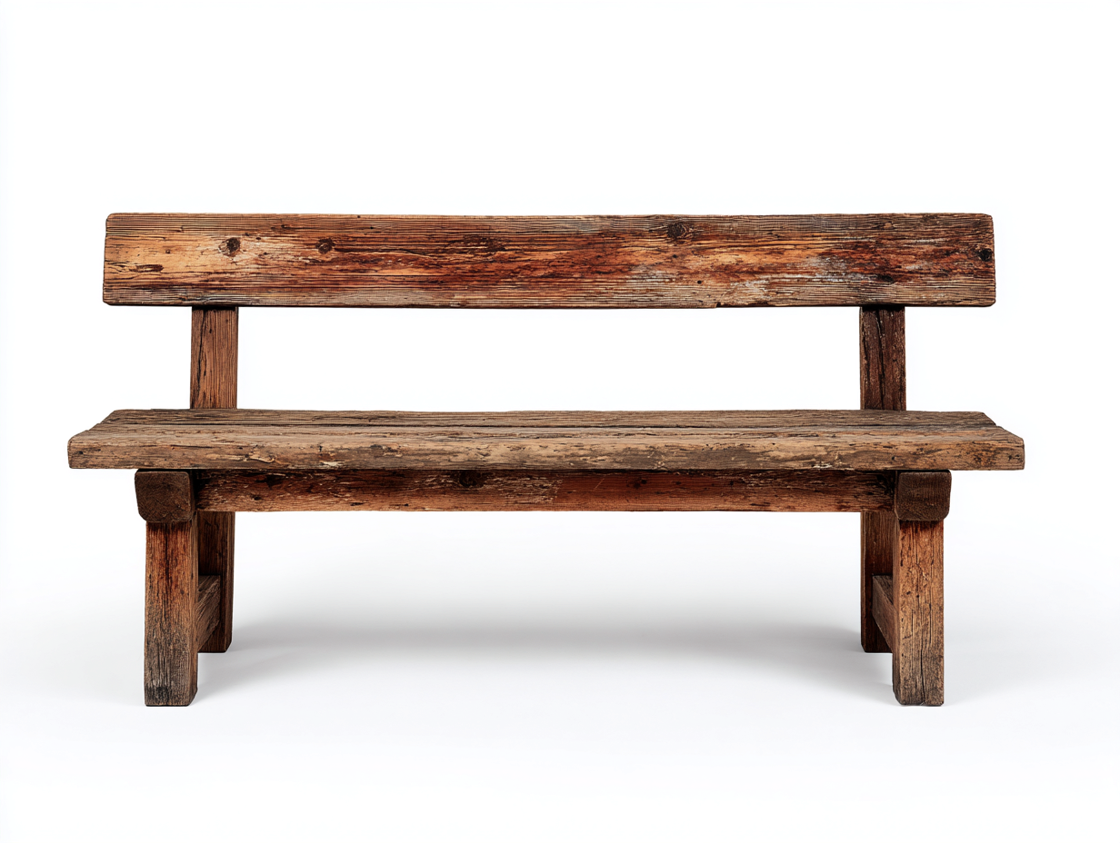 Gartenbank - Massivholz - 150x55x82 cm - Braun - Rustikal-Novorazadecor