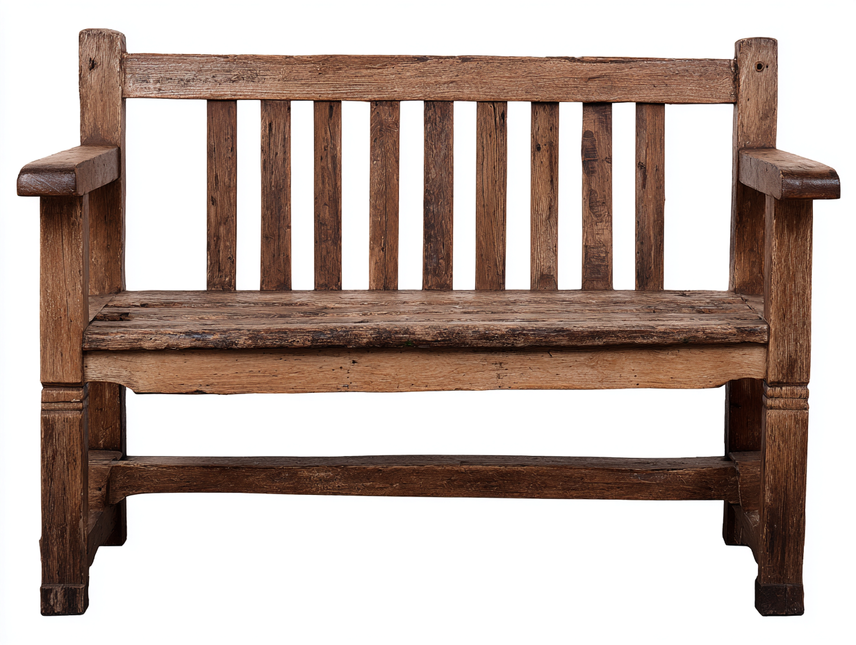 Gartenbank - Massivholz - 152x61x90 cm - Dunkelbraun - Rustikal-Novorazadecor