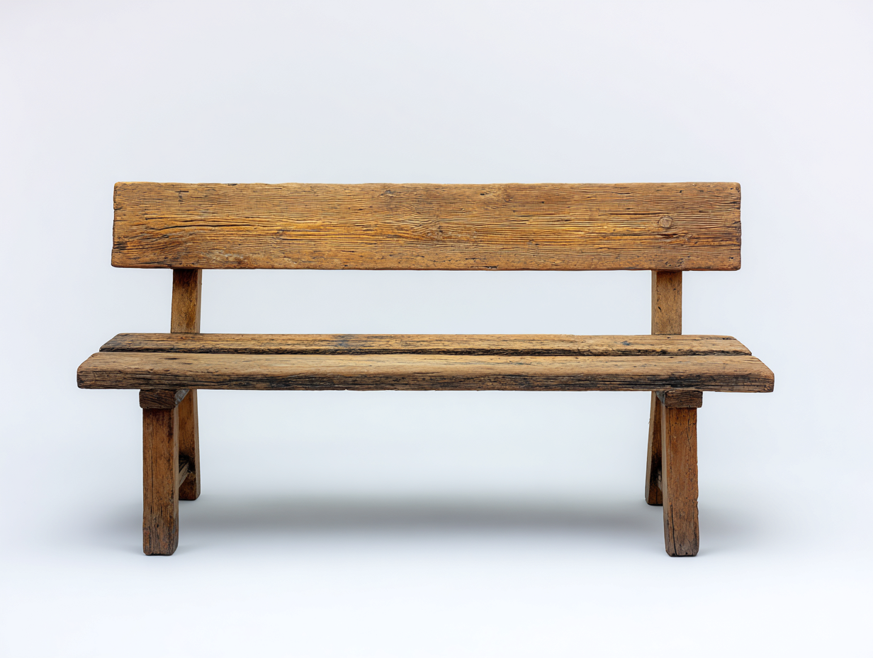 Gartenbank - Massivholz - 152x54x81 cm - Honigbraun - Rustikal-Novorazadecor