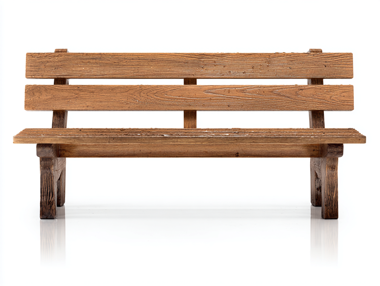 Gartenbank - Massivholz - 148x54x80 cm - Hellbraun - Rustikal-Novorazadecor