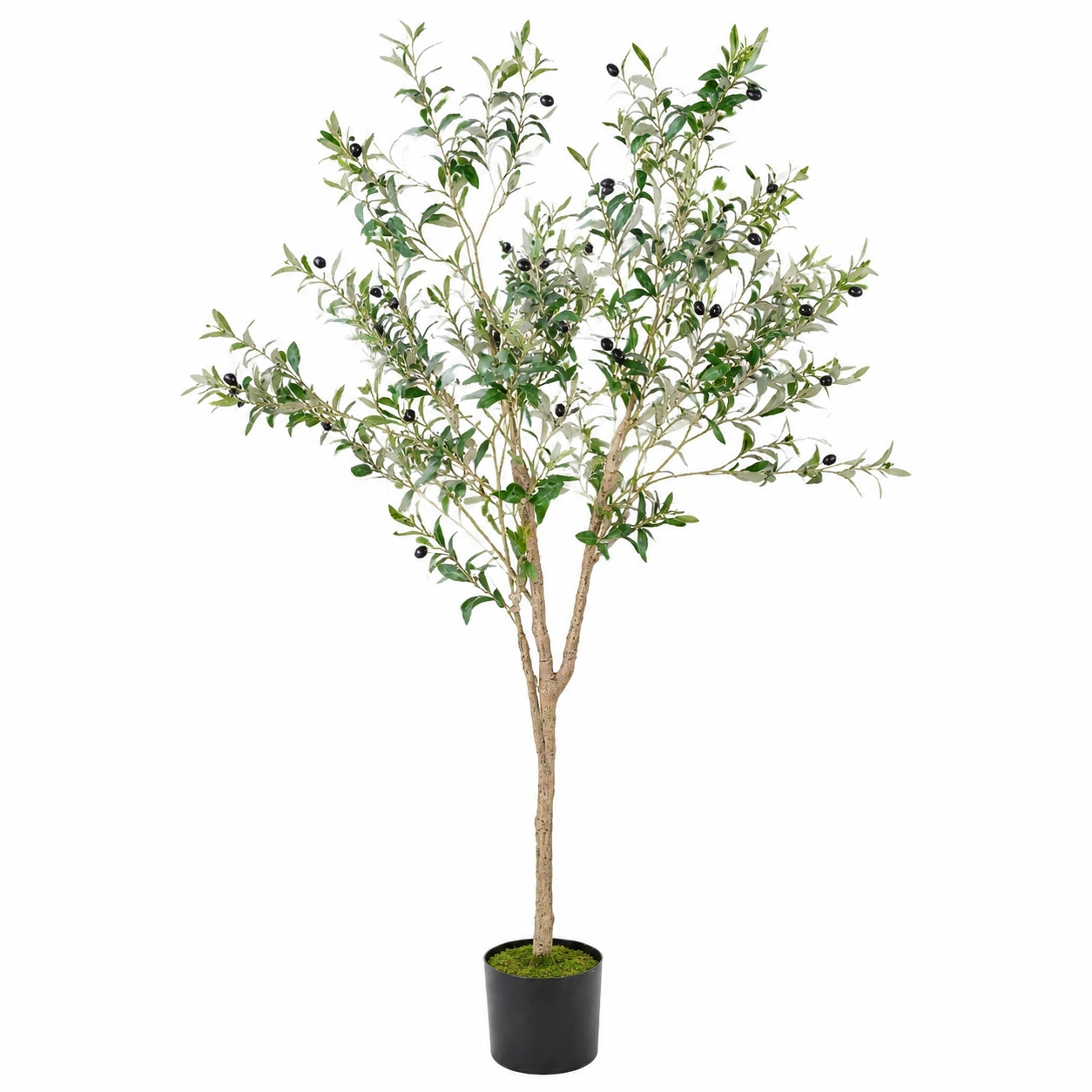 Olivier Artificiel 180 cm Vert et Noir avec Pot-FURNIAMIRAE