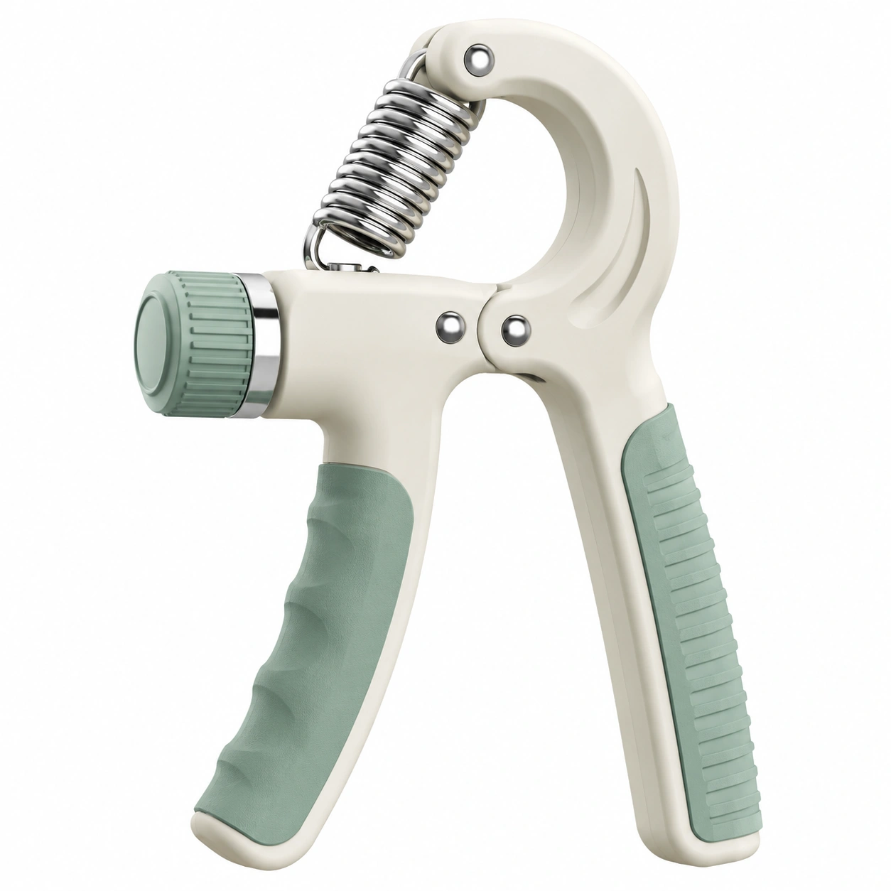 Pince de Musculation à Résistance Réglable Beige et Verte-FURNIAMIRAE