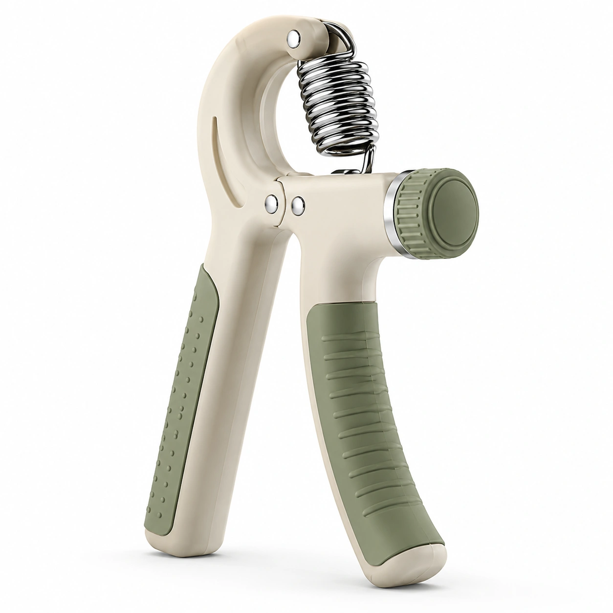 Poignée de Musculation Réglable 5-60kg Vert Kaki/Beige Crème-FURNIAMIRAE
