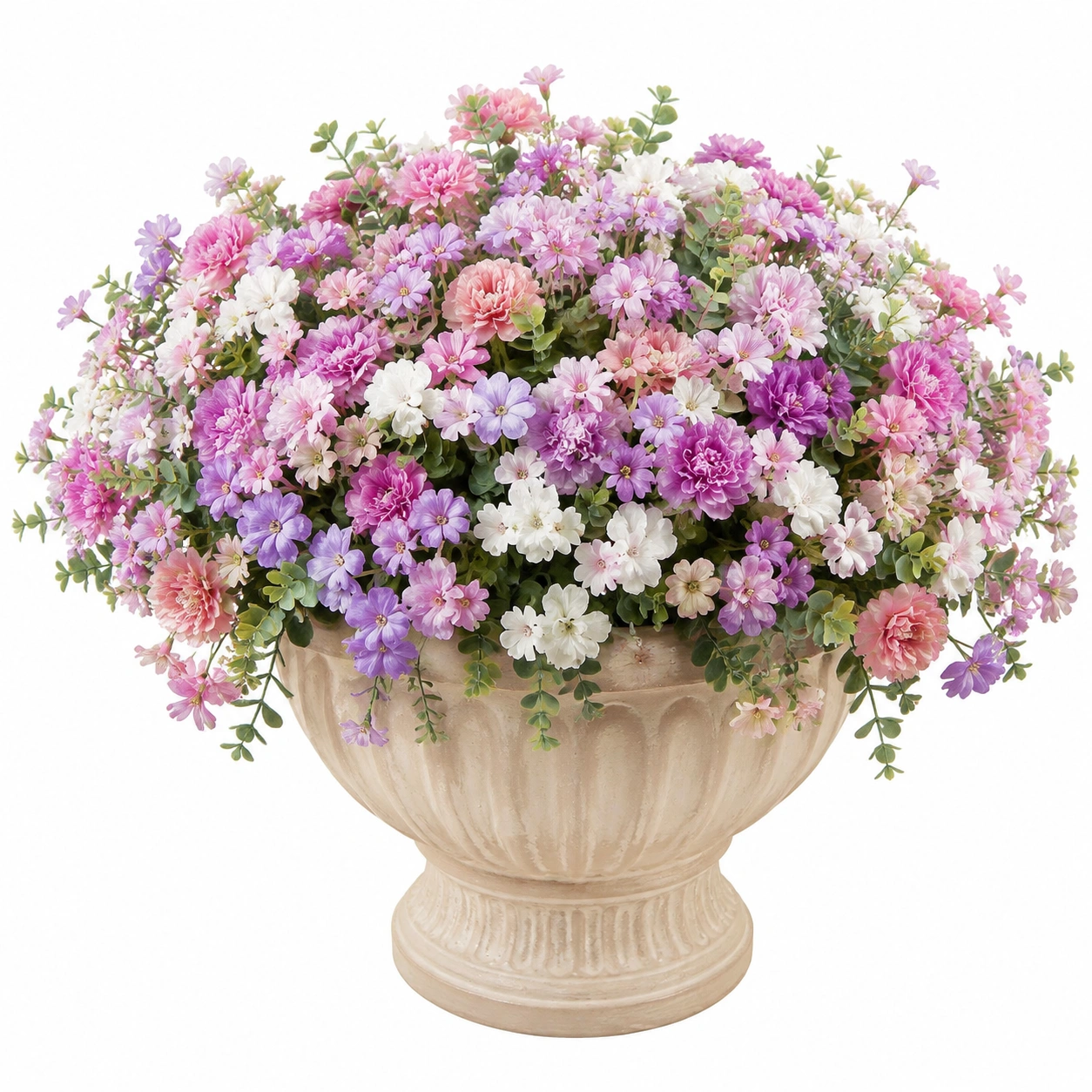 Fleurs Artificielles Multicolores avec Pot Décoratif-FURNIAMIRAE