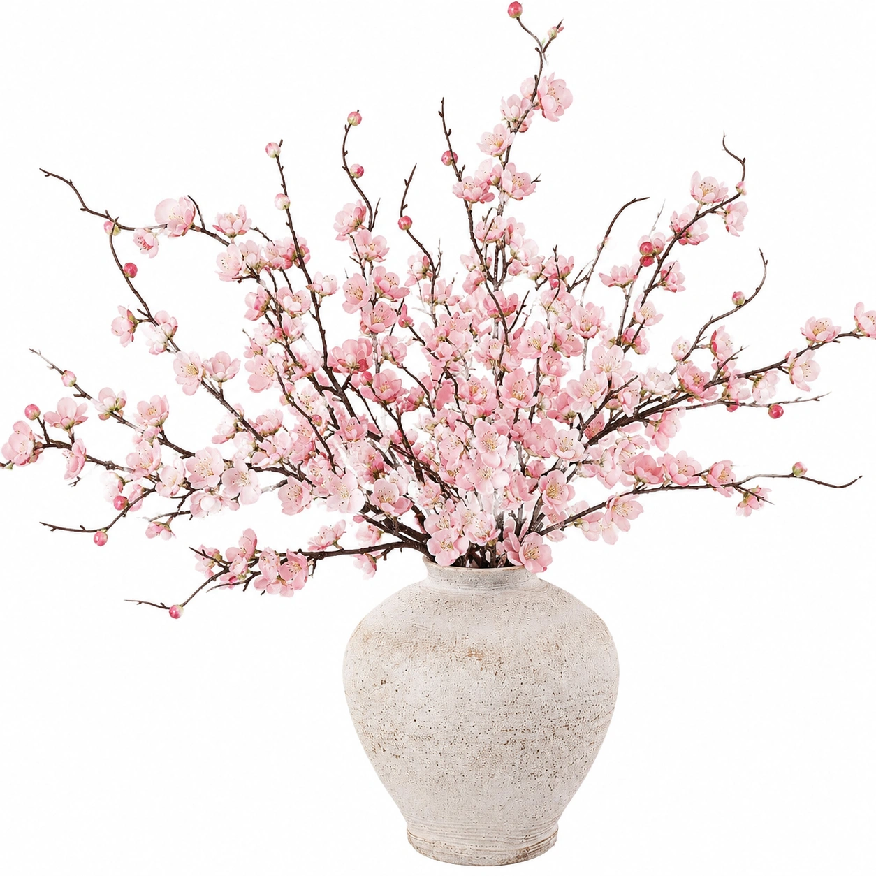 Bouquet de Fleurs Artificielles Roses en Vase Rustique-FURNIAMIRAE