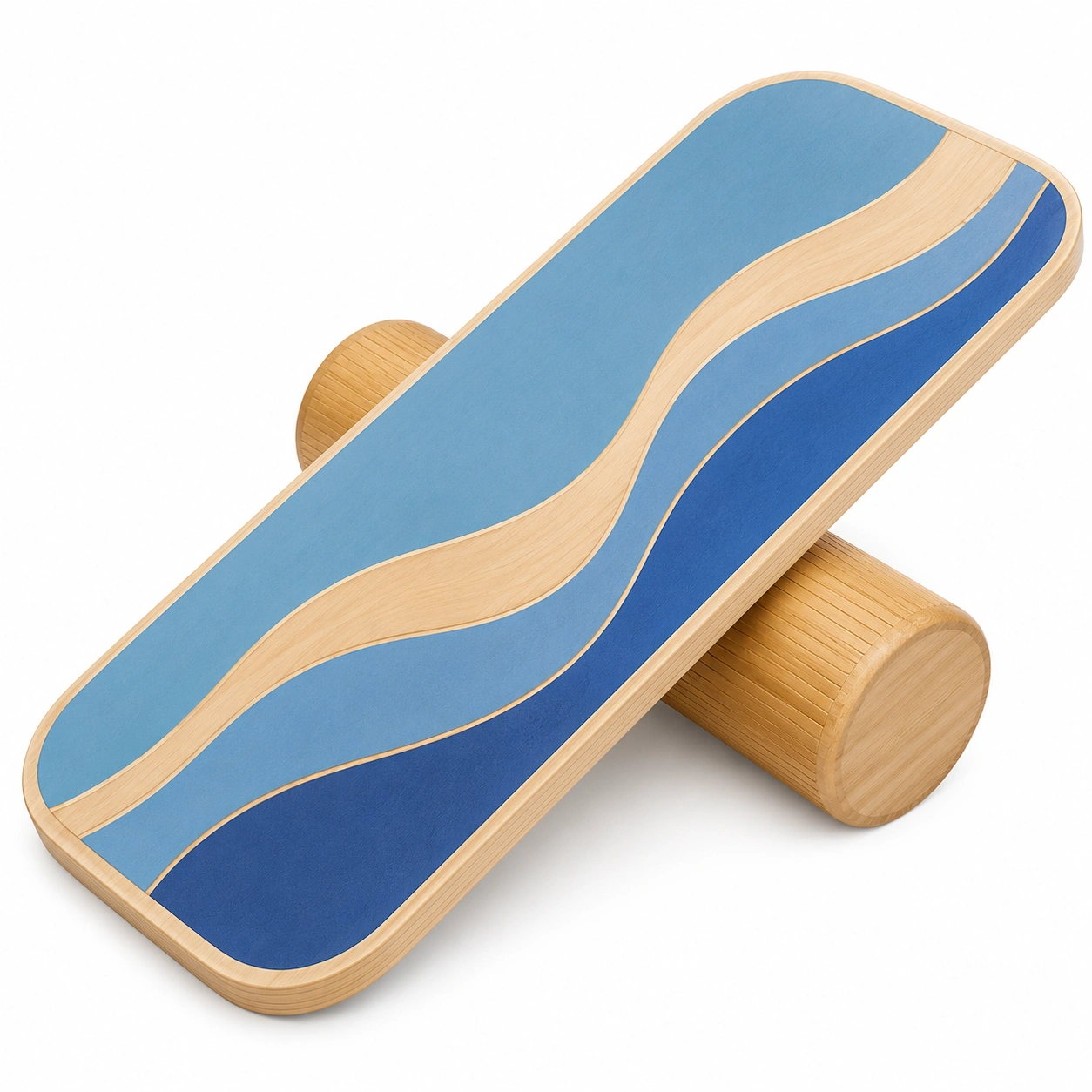Planche d'équilibre avec motif ondulé bleu-FURNIAMIRAE