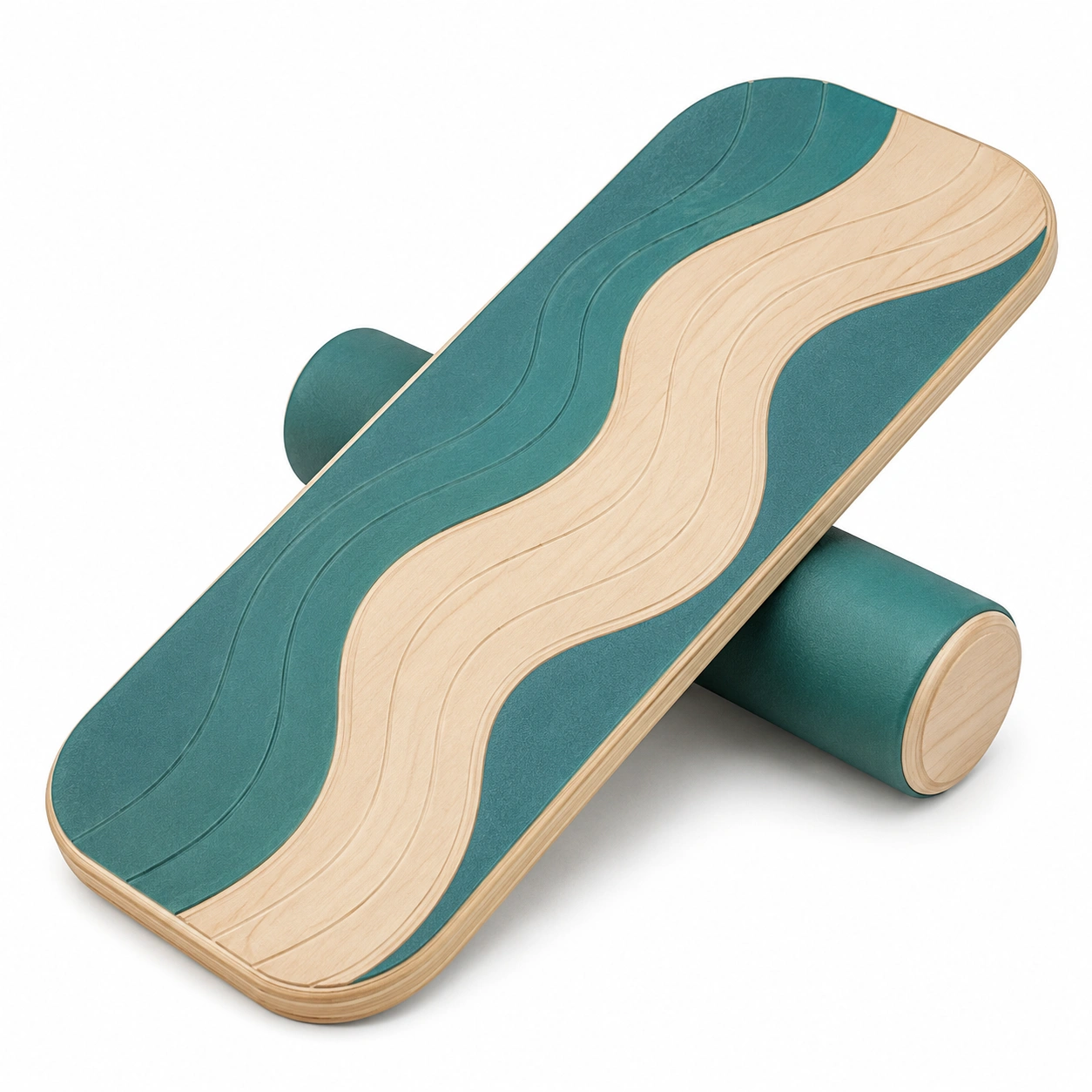 Planche d'équilibre en bois Vert/Beige 74x28 cm-FURNIAMIRAE