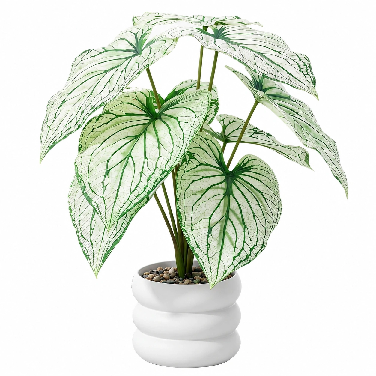 Plante artificielle verte en pot céramique-FURNIAMIRAE