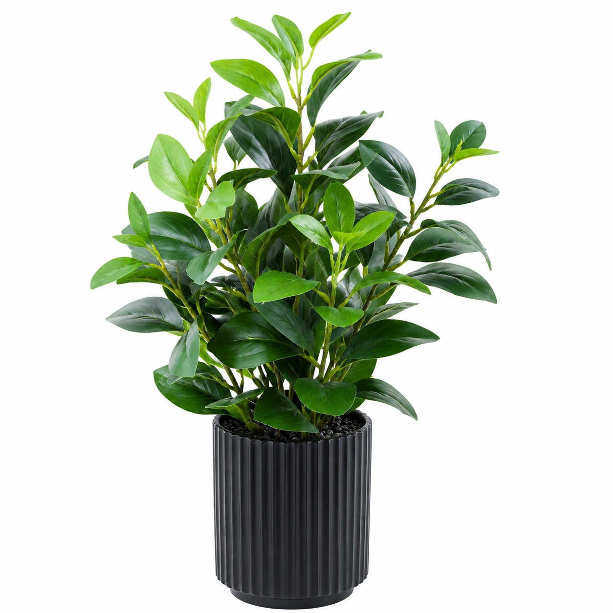Plante Artificielle 70 cm Feuillage Vert avec Pot Noir-FURNIAMIRAE