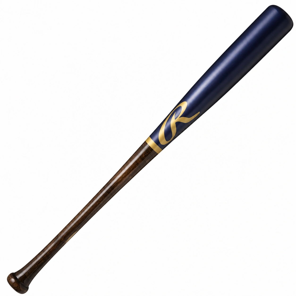 Batte de baseball bleu et marron en bois pour adultes-FURNIAMIRAE