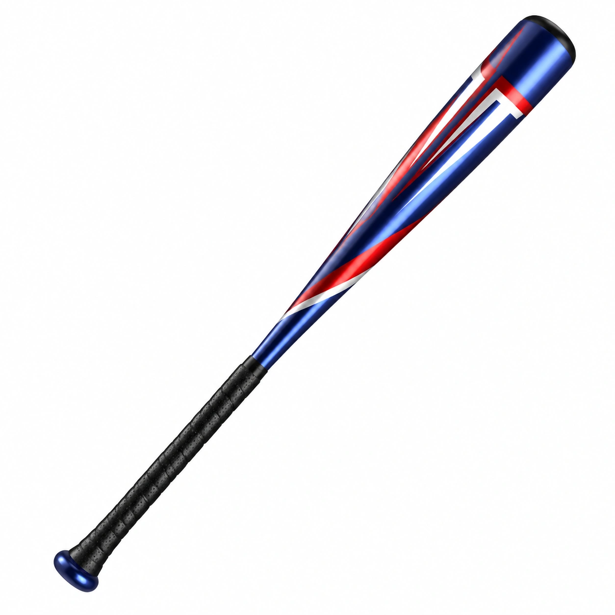 Batte de baseball en aluminium bleu et rouge 85 cm-FURNIAMIRAE
