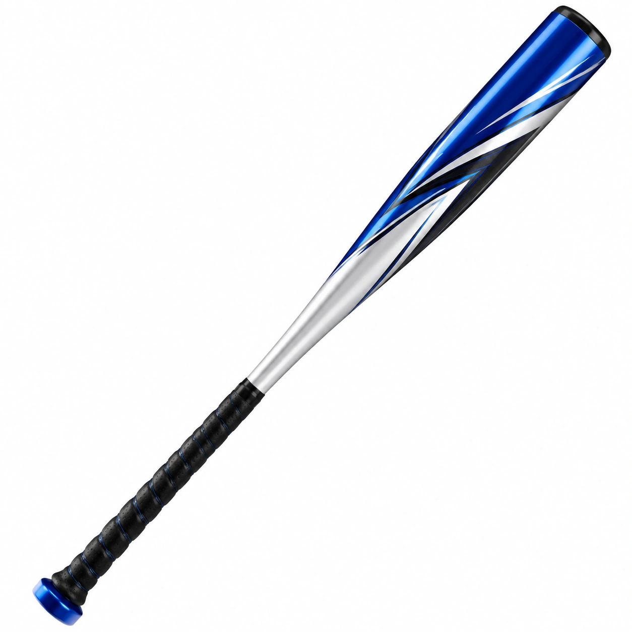 Batte de baseball bleu et argent pour adultes-FURNIAMIRAE