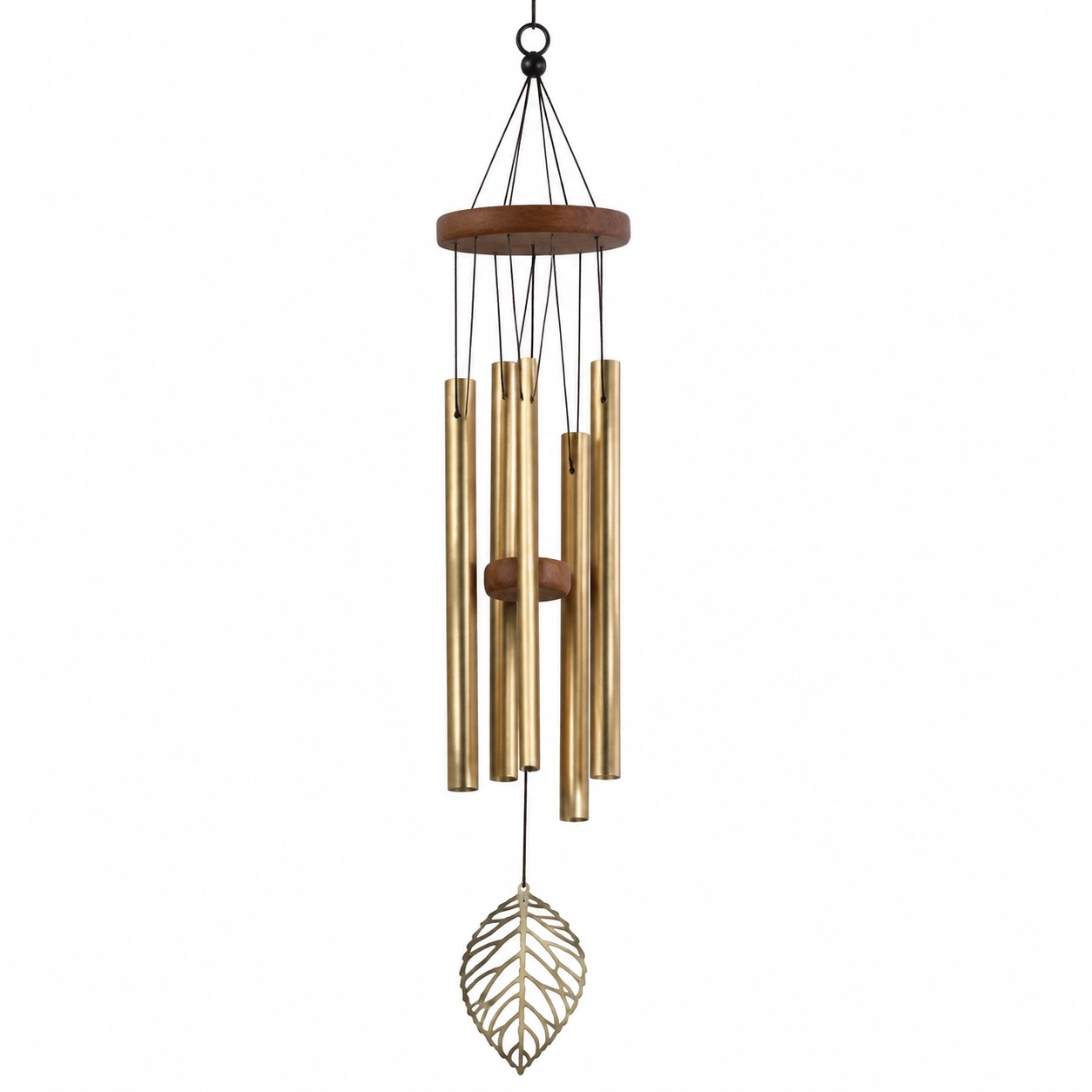 Carillon éolien doré et marron pour intérieur et extérieur-FURNIAMIRAE