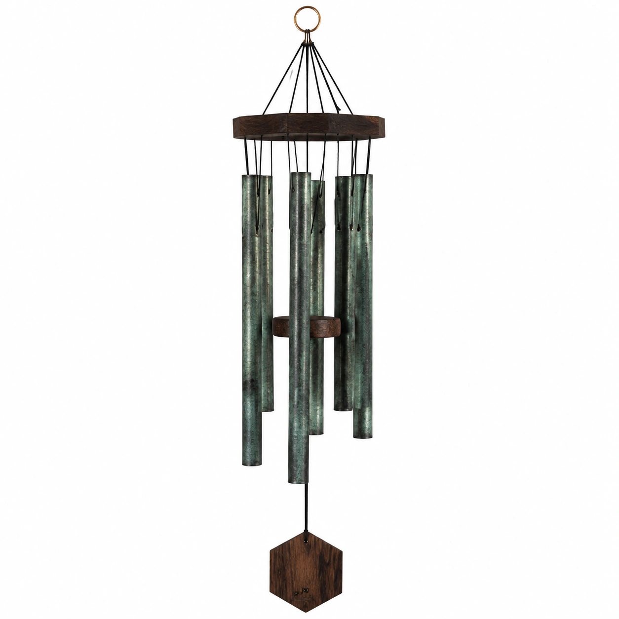 Carillon à vent extérieur en bois et métal - Vert/Marron-FURNIAMIRAE