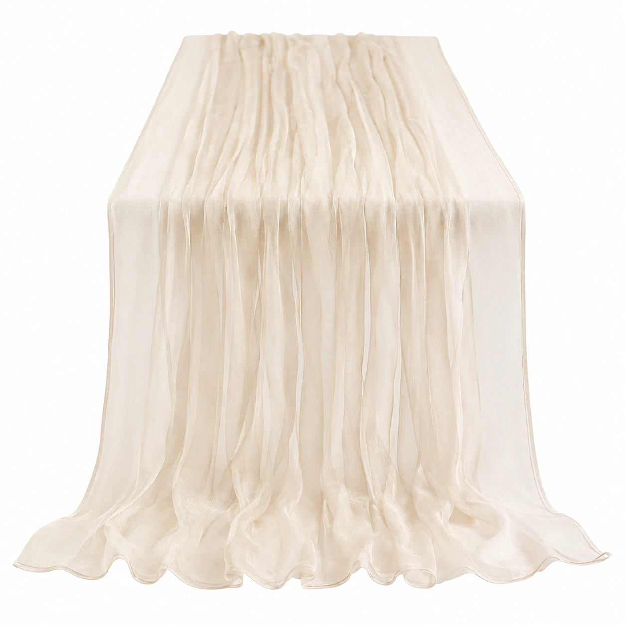Chemin de Table en Organza Ivoire 270x30cm-FURNIAMIRAE