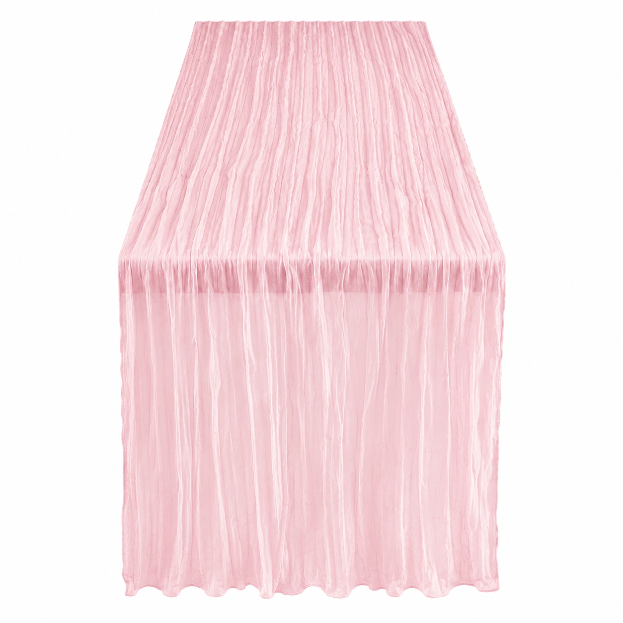 Chemin de Table en Organza Rose-FURNIAMIRAE