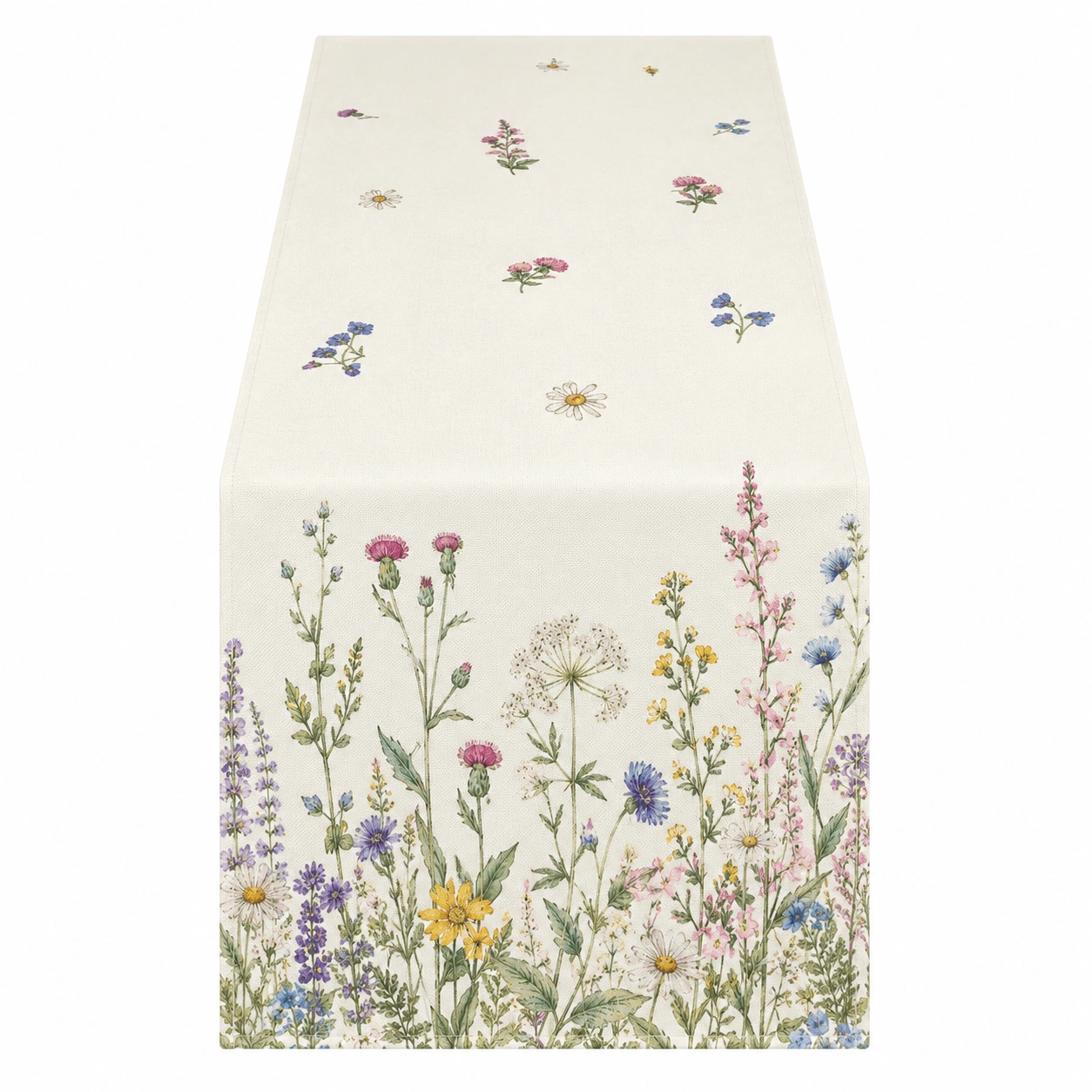 Chemin de Table Fleurs Sauvages Crème 50x140cm-FURNIAMIRAE