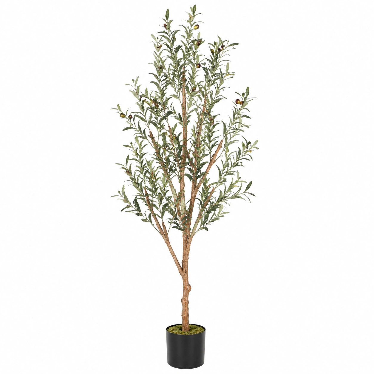 Arbre d'olivier artificiel 180 cm avec pot noir-HOMEELARO