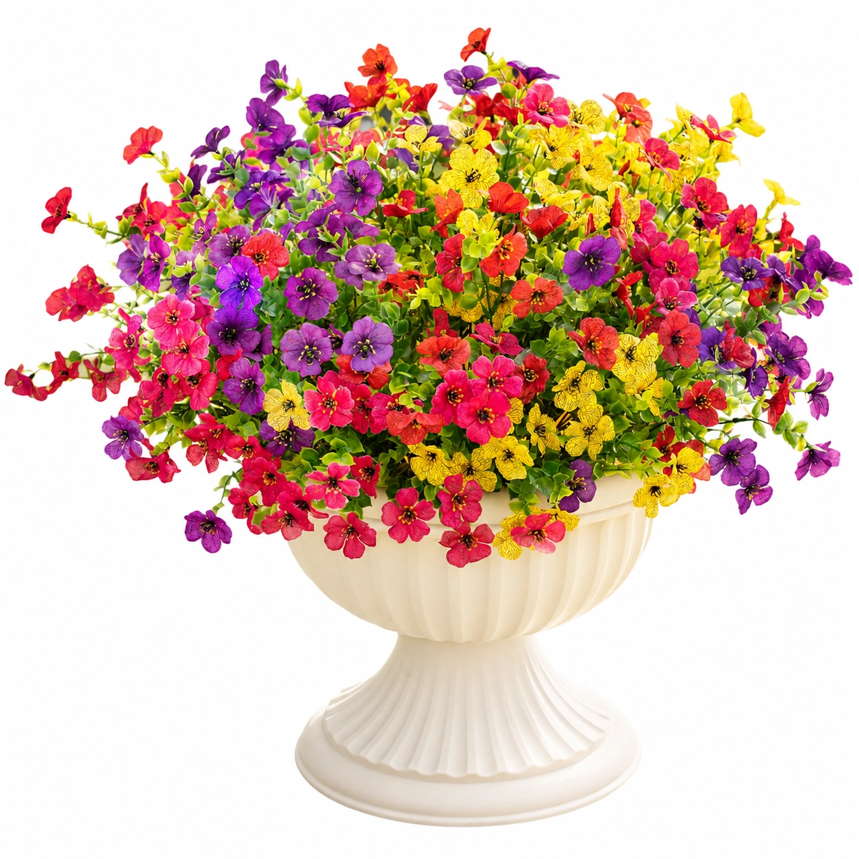 Arrangement Floral Artificiel Multicolore en Pot-HOMEELARO
