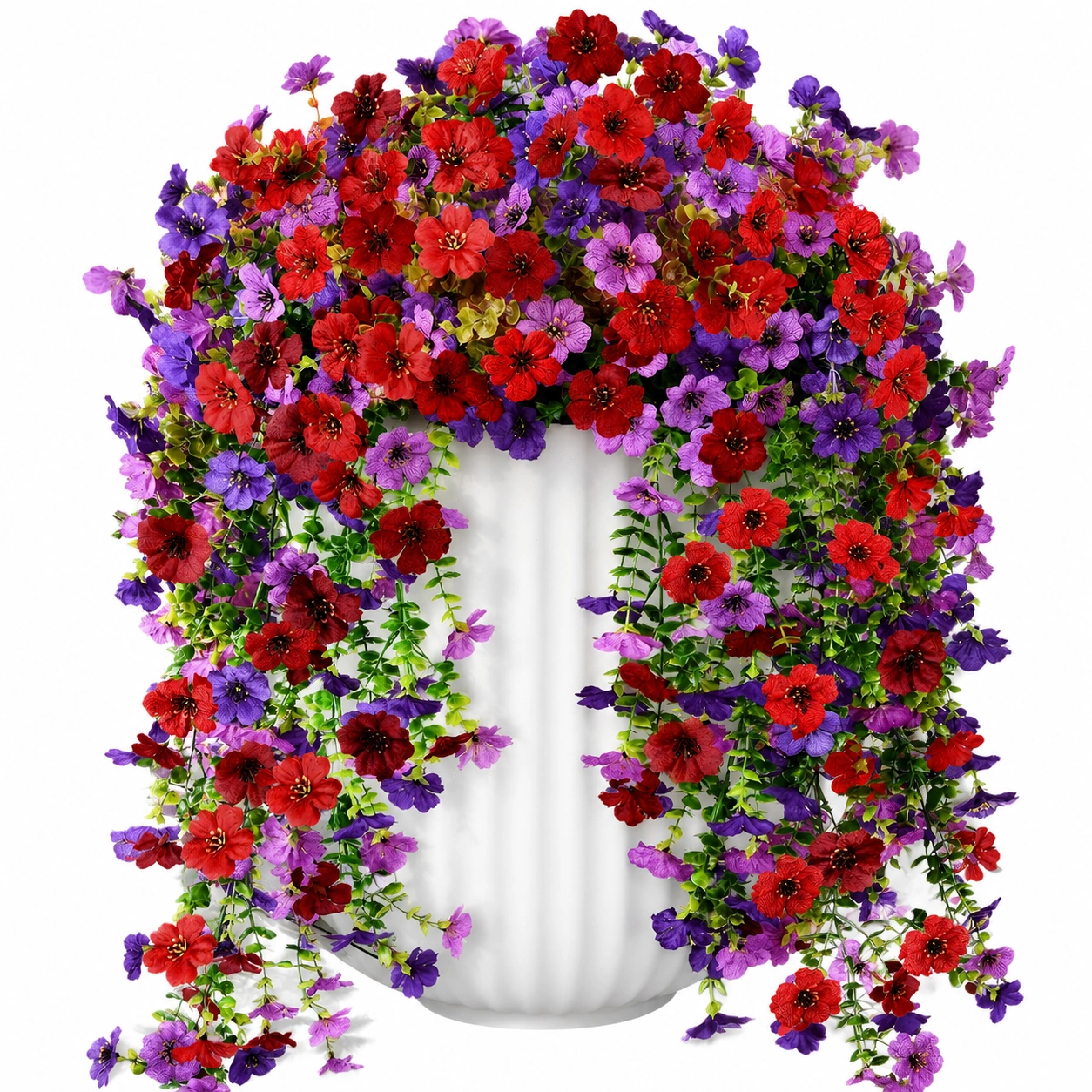 Fleurs Artificielles Tombantes Rouge et Violet pour Décoration Intérieure-HOMEELARO