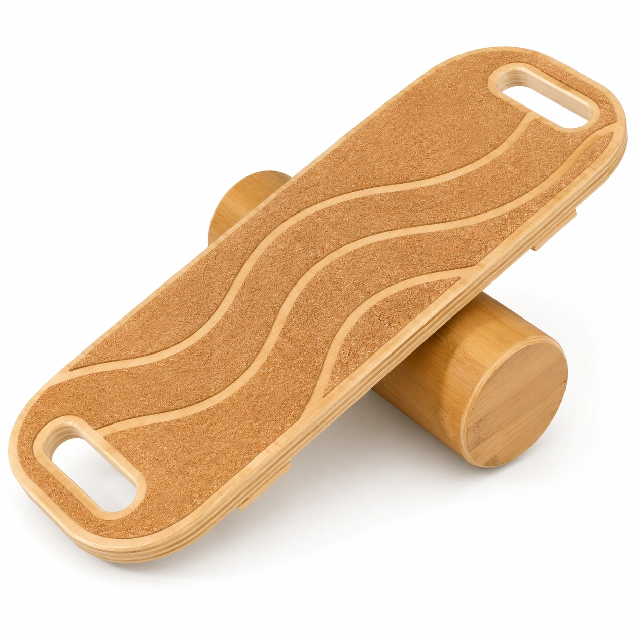 Planche d'équilibre en liège beige naturel 75x30 cm-HOMEELARO