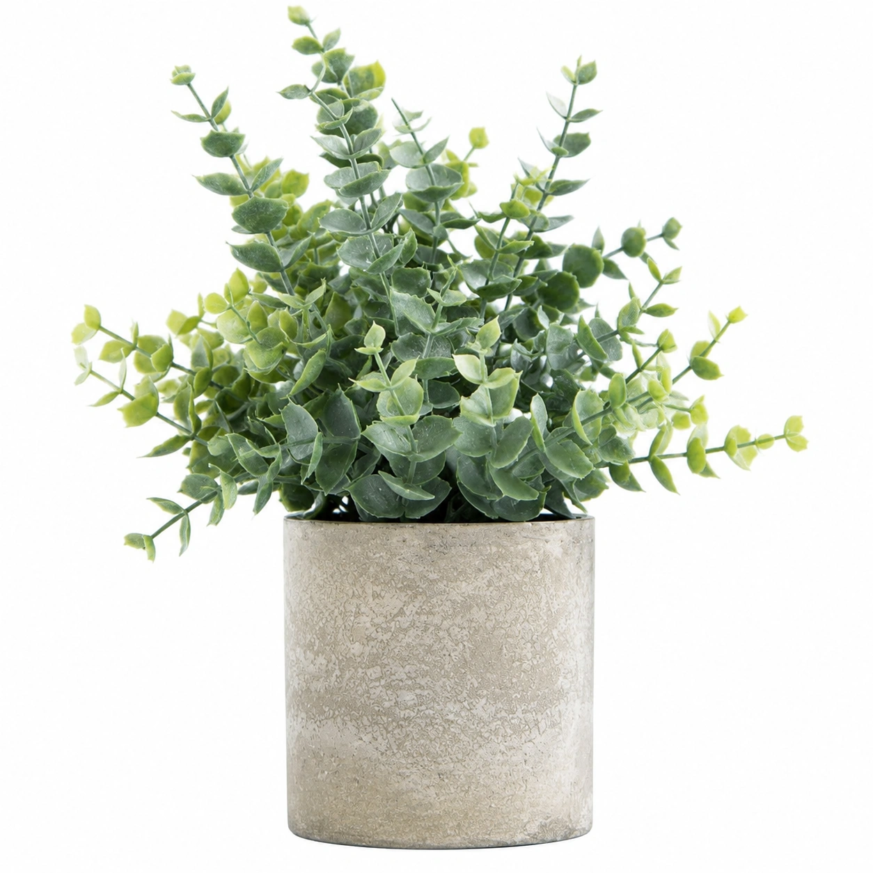 Eucalyptus artificiel en pot vert/gris-HOMEELARO