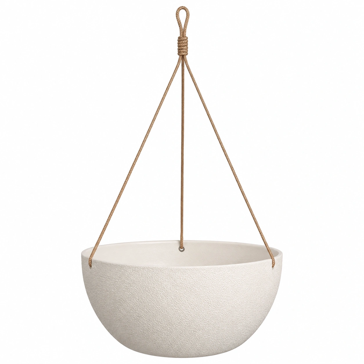 Pot de Fleurs Suspendu Rond Beige 20 cm-HOMEELARO