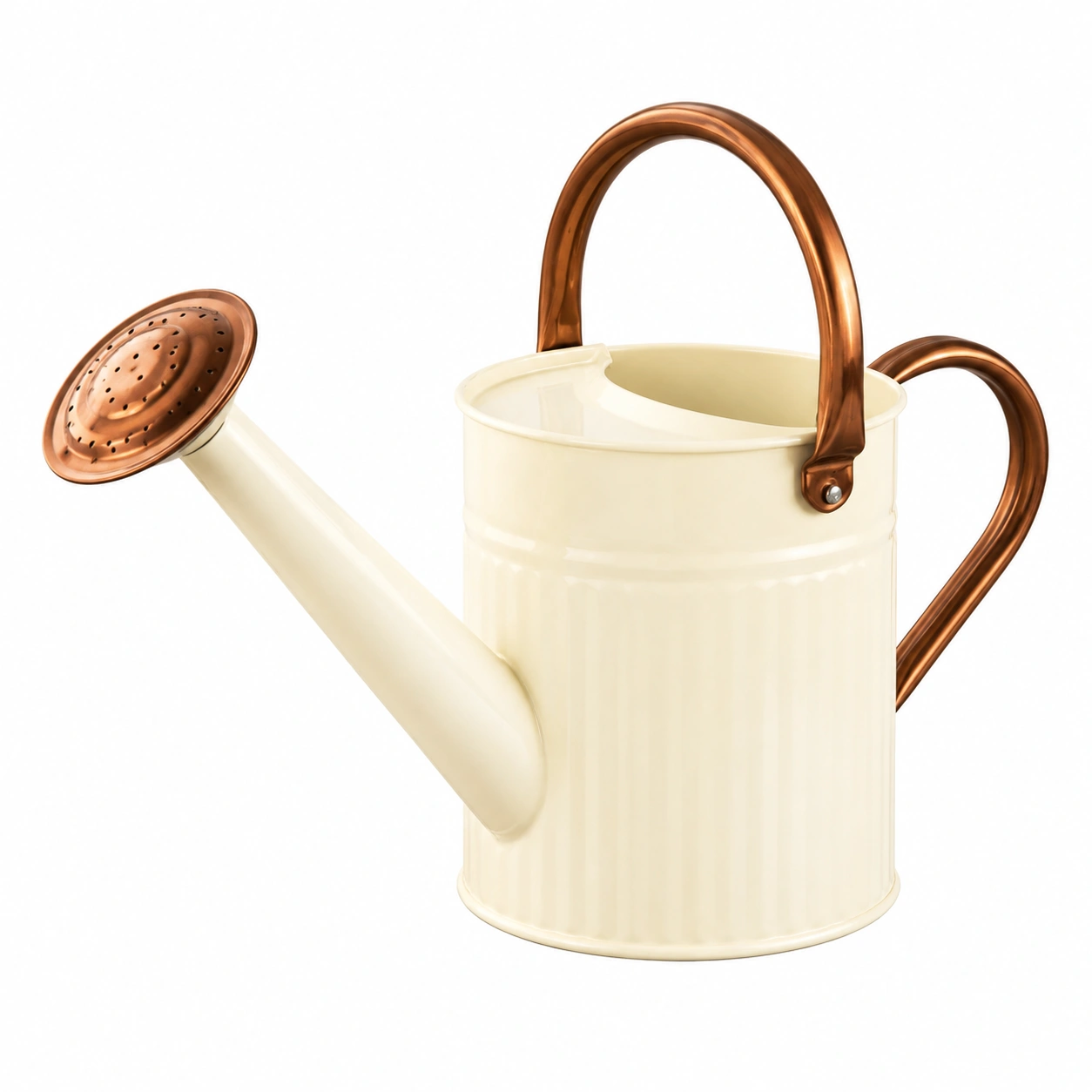 Arrosoir 2L crème avec poignée cuivrée-HOMEELARO