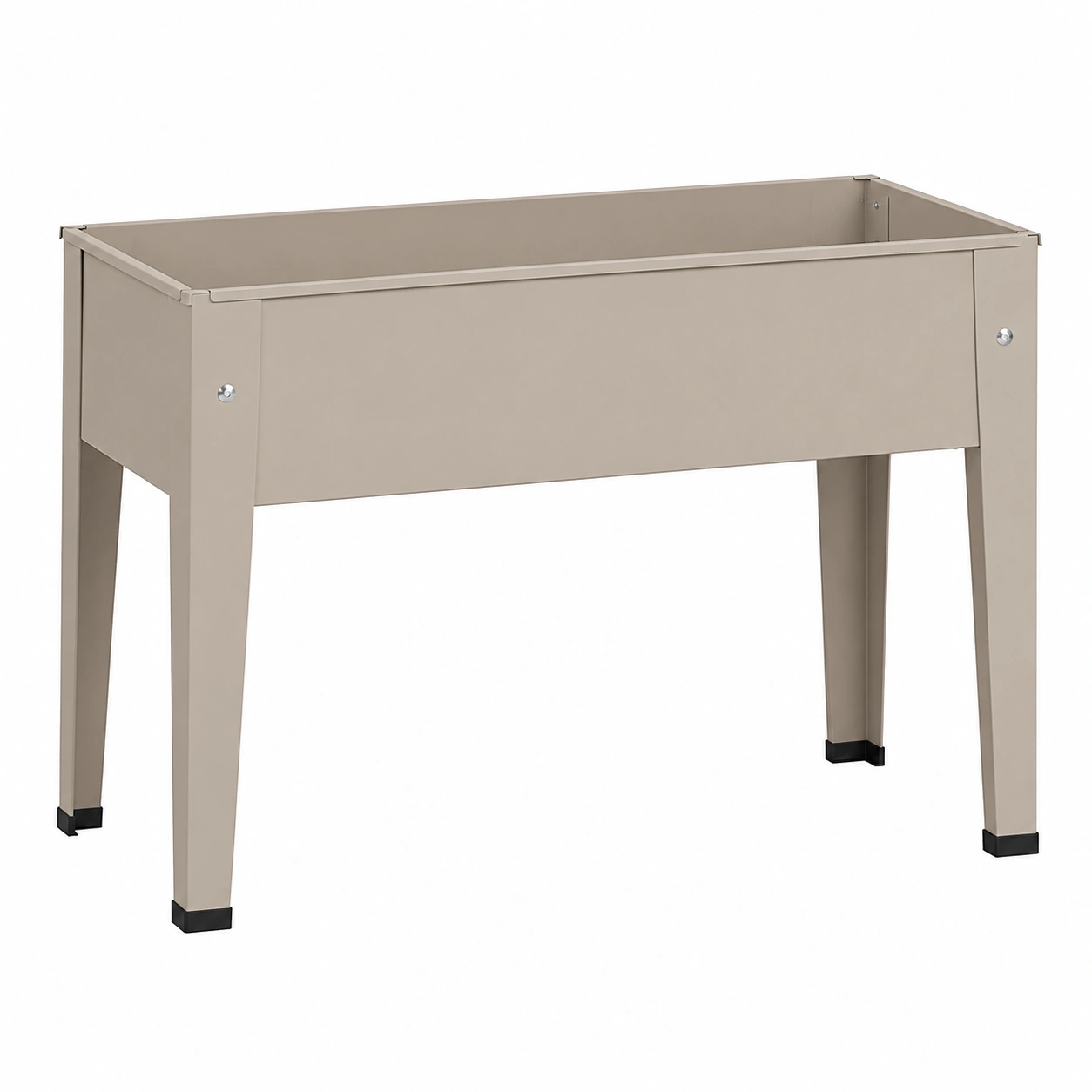 Jardinière Surélevée en Métal Beige Sans Système de Drainage-HOMEELARO