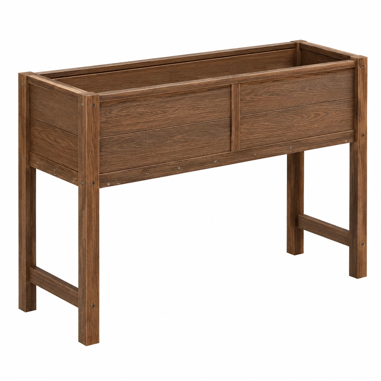 Jardinière surélevée en bois marron pour extérieur-HOMEELARO