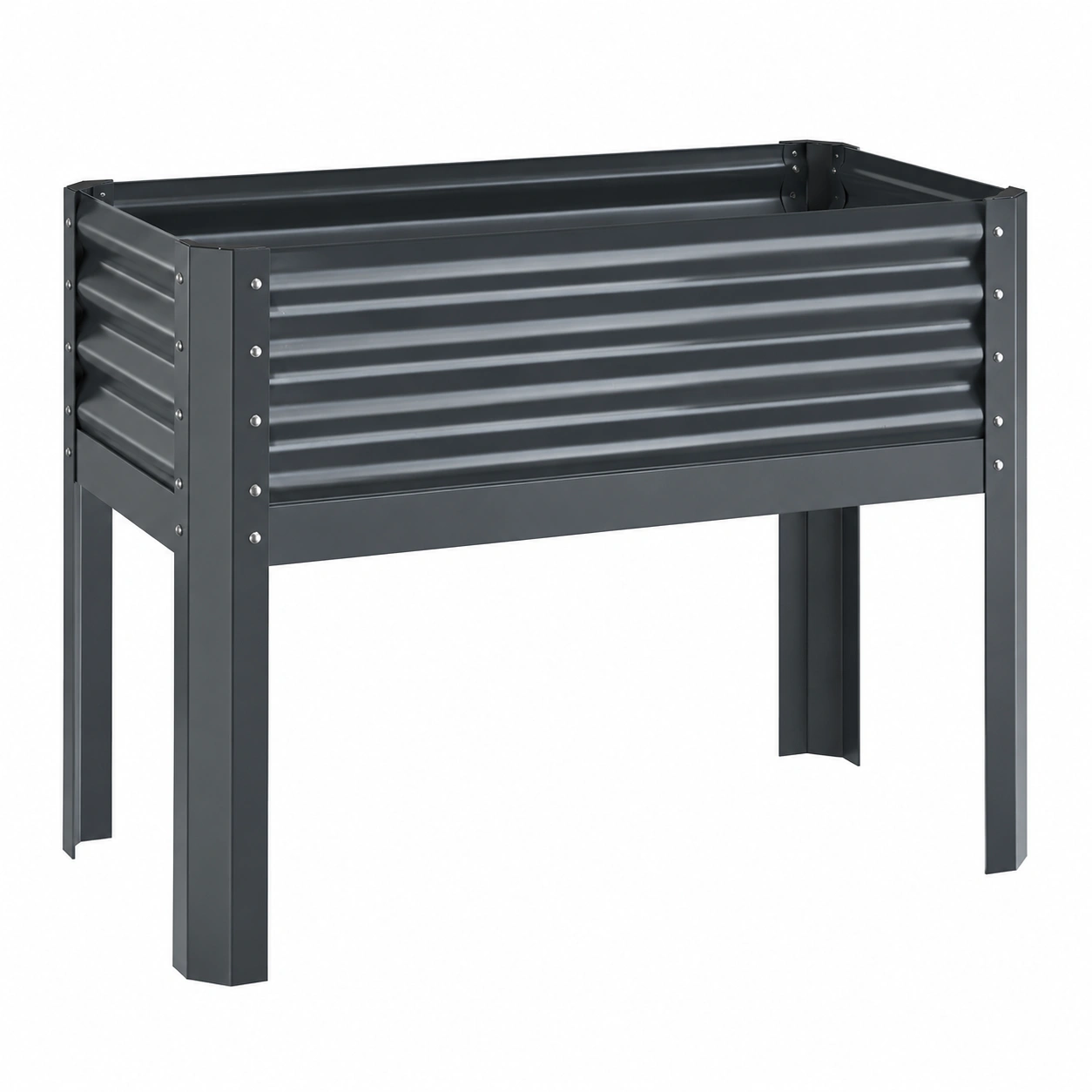 Jardinière surélevée extérieure anthracite 80x40x80 cm-HOMEELARO
