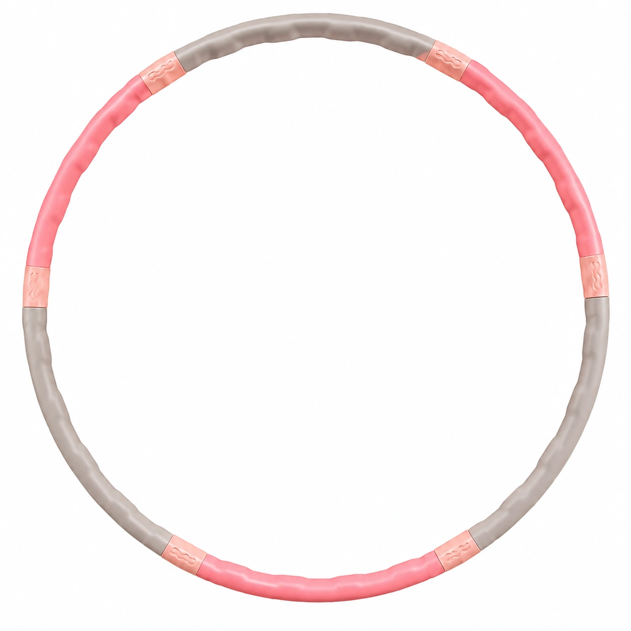 Cerceau de Fitness Hula-Hoop Détachable 1.2 kg 100 cm Rose/Gris-HOMEELARO