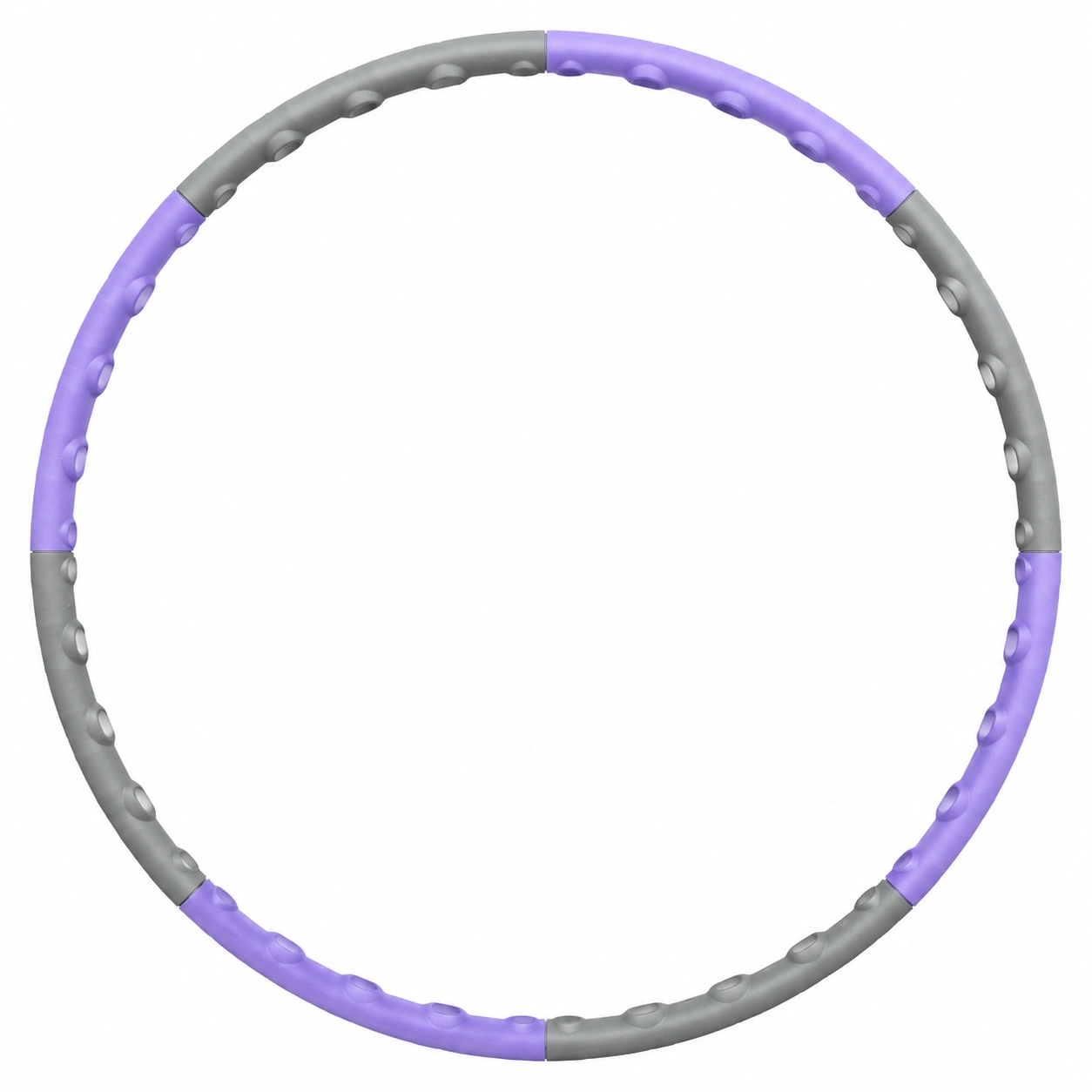 Cerceau de Fitness Détachable avec Massage 95cm Gris/Violet-HOMEELARO