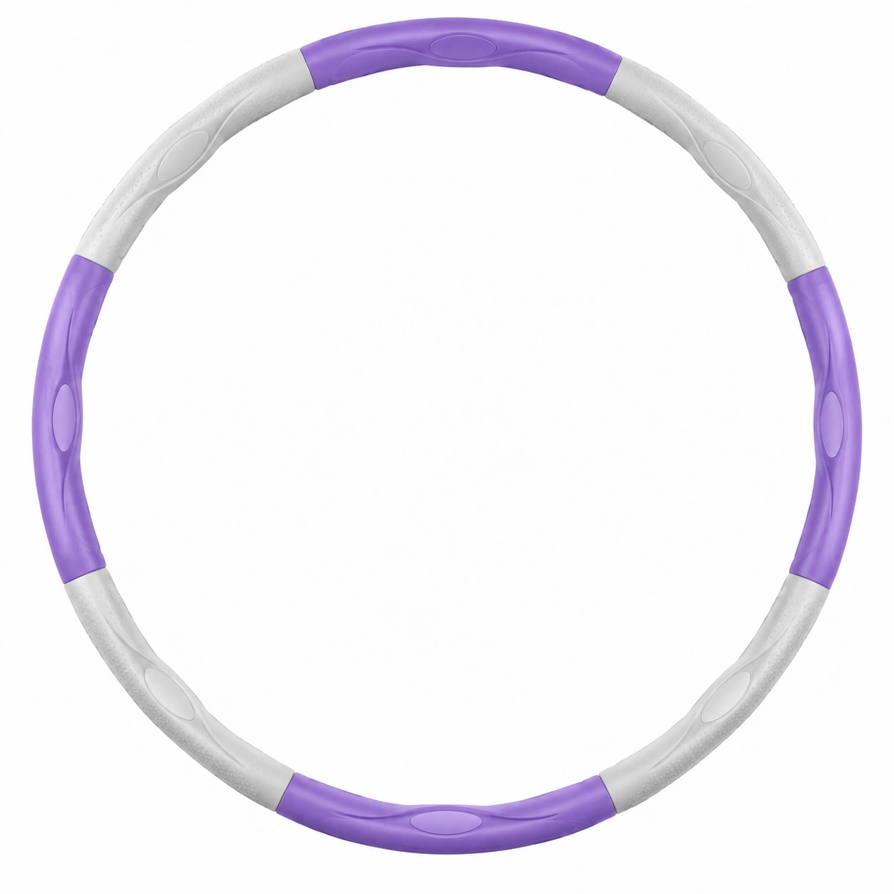 Cercle de Fitness Hula Hoop 95 cm Violet et Gris-HOMEELARO
