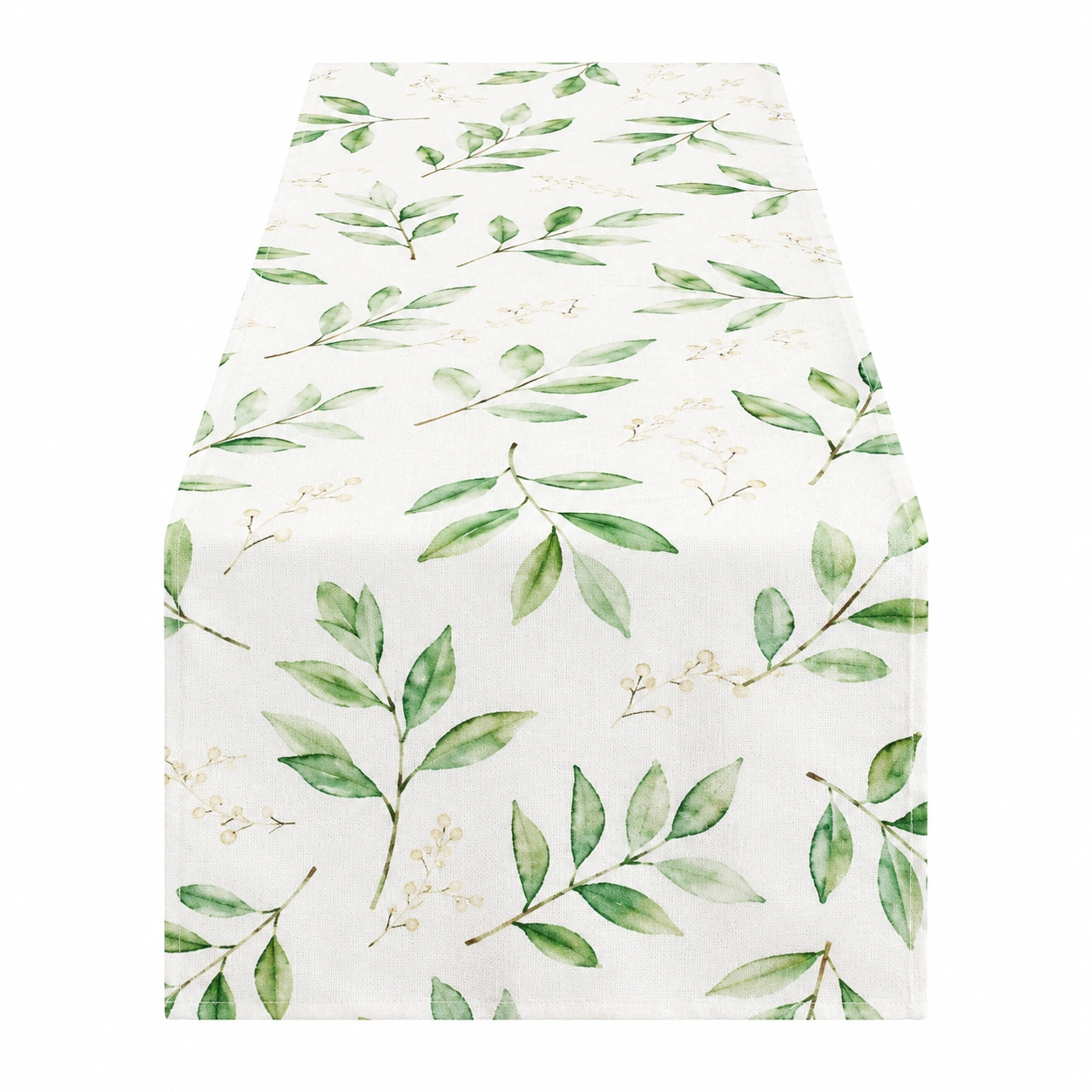 Chemin de Table Motif Feuilles Vertes 180x35 cm-HOMEELARO