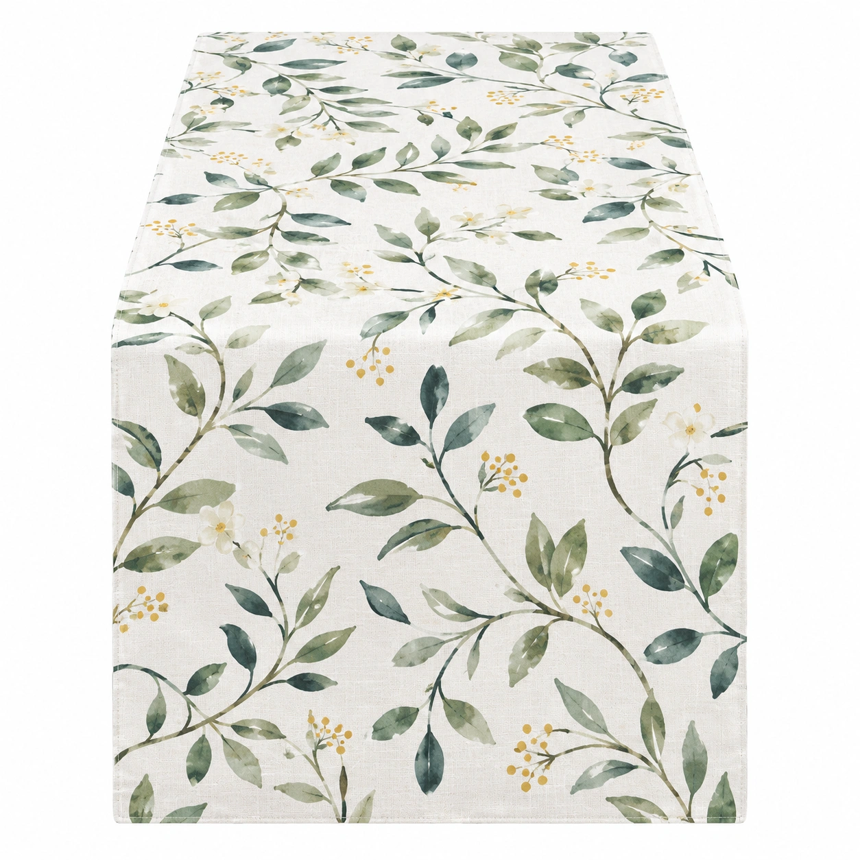 Chemin de Table Imprimé Feuilles Vertes 180x33cm-HOMEELARO