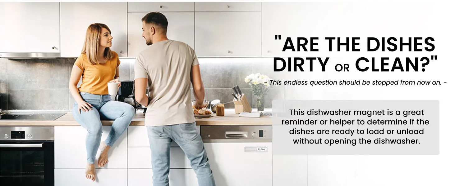 dishwasher magnet clean dirty sign home kitchen decor refrigerator laundry clean dirty sign