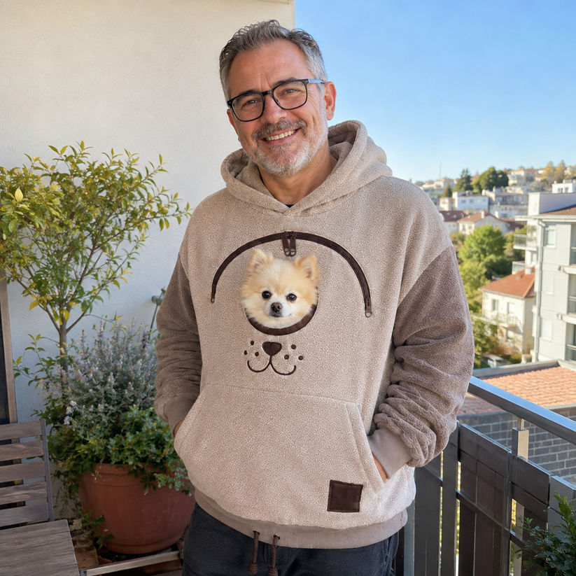 ⏳🔥LIMITED TIME 50% OFF!🐕 Cozy Fleece Pet BondingPouch Hoodie