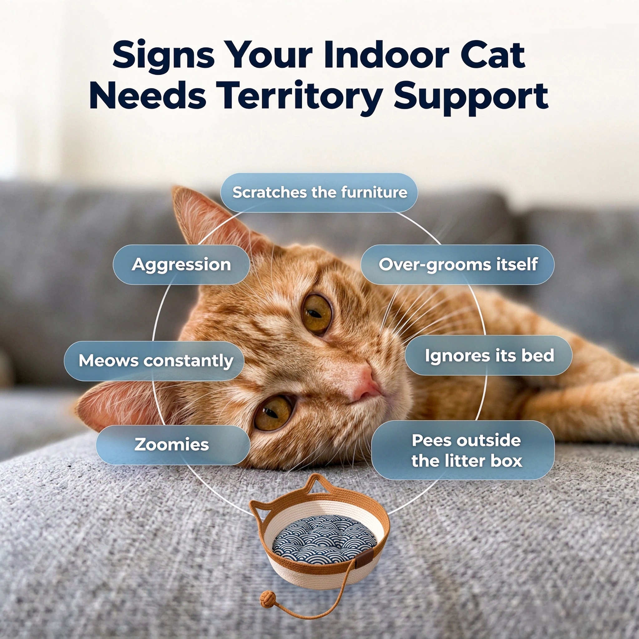A Hand-Woven Natural Sanctuary for Your Indoor Cat